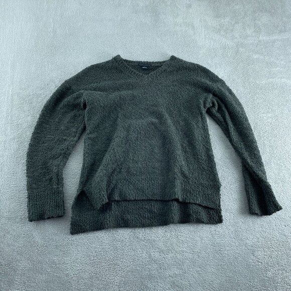 Sanctuary Womens Olive Green Textured V-Neck Sweater Size L Polyester 0660 - Picture 1 of 8